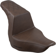 SADDLEMEN Step-Up Seat - Rear Lattice Stitch - Brown 818-29-173BR