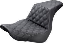 SADDLEMEN Step-Up Seat - Full Lattice Stitch - Black 818-29-175