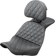 SADDLEMEN Explorer Seat - Lattice Stitched - Backrest - FX/FL '18-'24 818-29-030LS