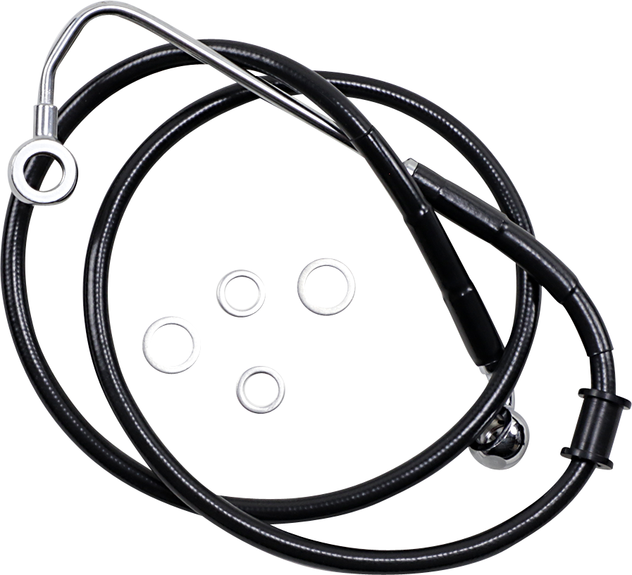 DRAG SPECIALTIES Brake Line - +10" - Black - '15-'17 Softail 618300-10BLK