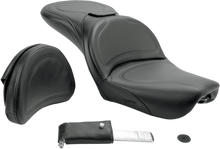 SADDLEMEN Seat - Explorer™ - With Backrest - Stitched - Black - FXDWG '04-'05 804-05-0301