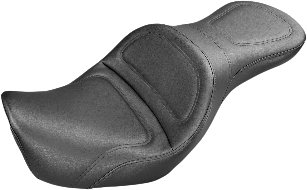SADDLEMEN Seat - Explorer™ - Without Backrest - Stitched - Black - Dyna '06-'17 806-04-0291