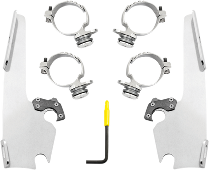 MEMPHIS SHADES Batwing - Mounting Kit - Polished - FXLR MEK2036