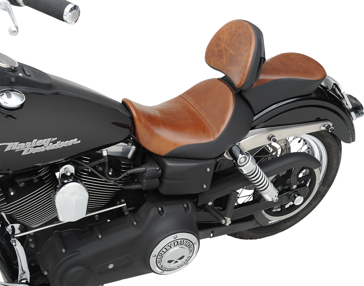 SADDLEMEN Seat - Renegade™ Lariat Solo - Smooth - Brown - Dyna 806-04-0041B