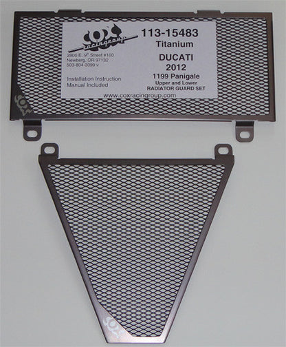 Cox Racing Radiator Guards for the Ducati Panigale 1299 / 1199 / 899 / 959 / V2 - Original Kit