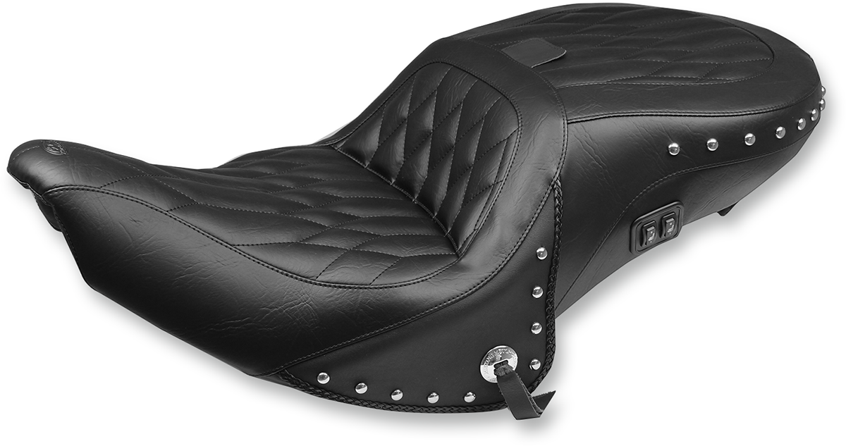MUSTANG Heated Seat - with Backrest - Diamond - Roadmaster '15-'24 79664