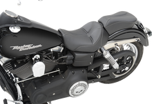 SADDLEMEN Dominator Solo Seat - w/o Backrest - Black w/ Gray Stitching - FL/FX '06-'17 806-04-0042