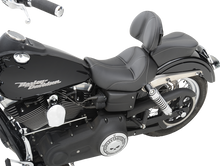 SADDLEMEN Dominator Pillion Pad - Standard Reach - Black w/ Gray Stitching - FL/FX '06-'17 806-04-0162