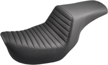 SADDLEMEN Step-Up Seat - Front Tuck-n-Roll - Black - Dyna 804-04-171