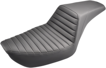 SADDLEMEN Step-Up Seat - Front Tuck-n-Roll - Black - Dyna 896-04-171