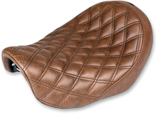 SADDLEMEN Renegade Solo Seat - Lattice Stitched - Brown - Dyna '04-'05 804-04-002BLS