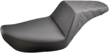 SADDLEMEN Step-Up Seat - Rear Lattice Stitched - Black - FXD 896-04-173