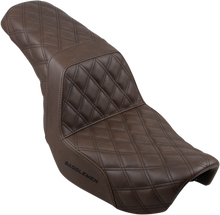 SADDLEMEN Step-Up Seat - Full Lattice Stitch - Brown - Dyna 806-04-175BR
