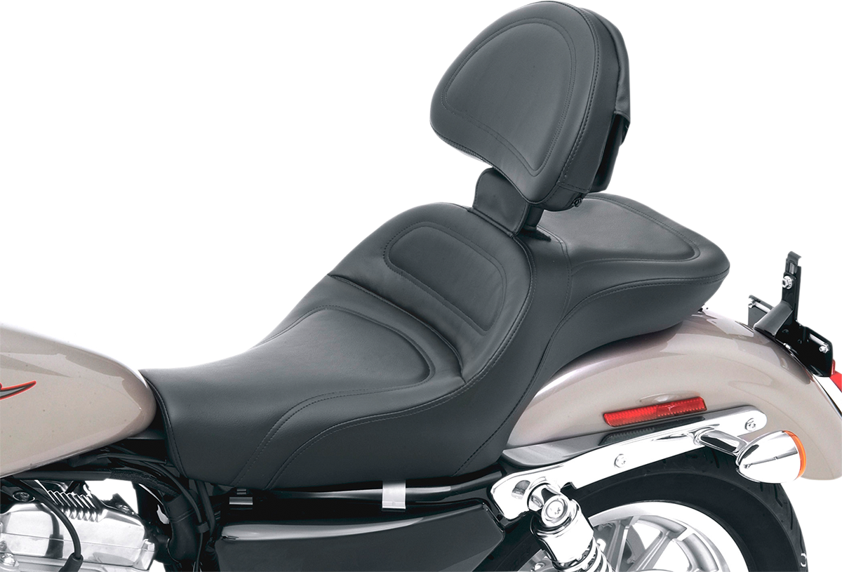 SADDLEMEN Seat - Explorer™ - With Backrest - Stitched - Black - XL '04-'20 807-03-030