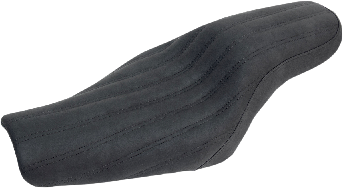 SADDLEMEN Knuckle 2-Up Seat - Ribbed - Black 807-11-047K