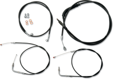 LA CHOPPERS Standard Black Vinyl Handlebar Cable/Brake Line Kit - 12"-14" Ape Hangers - '00-'06 FXST LA-8130KT-13B