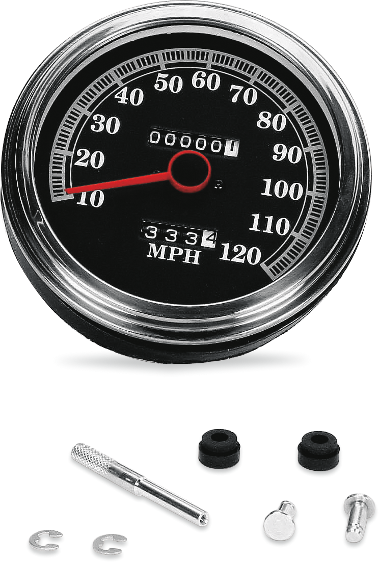 DRAG SPECIALTIES FL-'89-'95 Style 2240:60 Speedometer - Black Face 72423M