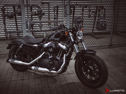 LUIMOTO (Hex-Diamond) Rider Seat Covers for the HARLEY DAVIDSON IRON 1200 (2018+)