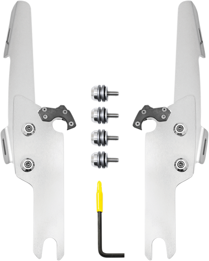 MEMPHIS SHADES Batwing Fats/Slim Mounting Kit - Polished - FLHRS/XS MEK2041
