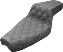 SADDLEMEN Step-Up Seat - Front Lattice Stitch - Black - XL 807-03-172