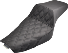SADDLEMEN Step-Up Seat - Front Lattice Stitch - Black - XL 807-11-172