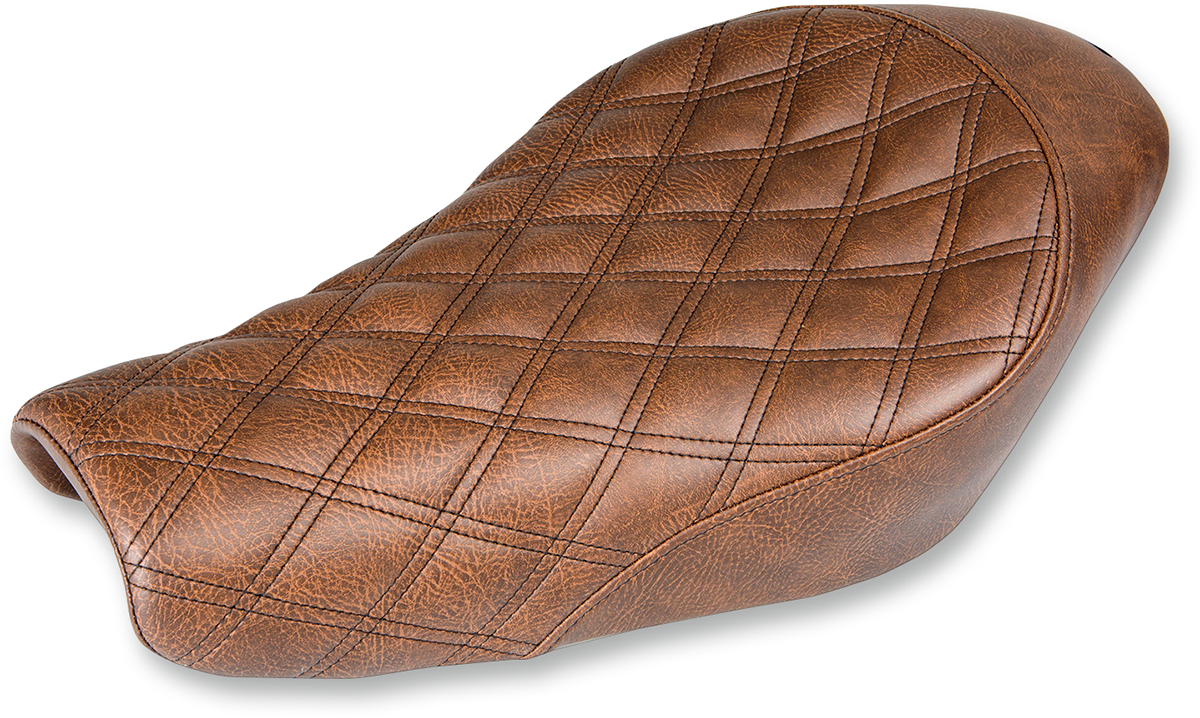 SADDLEMEN Renegade Solo Seat - Lattice Stitched - Brown - XL '04-'20 807-11-002BLS