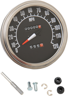 DRAG SPECIALTIES 5" MPH FL-'68-'84 Style 1:1 Speedometer - Black Face 70847M