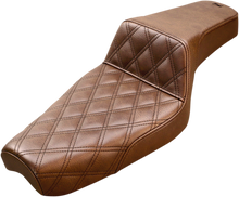 SADDLEMEN Step-Up Seat - Front Lattice Stitch - Brown - XL 807-03-172BR