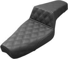 SADDLEMEN Step-Up Seat - Full Lattice Stitch - Black - XL 879-03-175