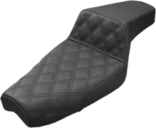 SADDLEMEN Step-Up Seat - Front Lattice Stitch - Black - XL 879-03-172
