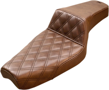 SADDLEMEN Step-Up Seat - Front Lattice Stitch - Brown - XL 879-03-172BR