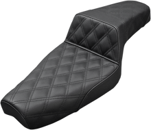 SADDLEMEN Step-Up Seat - Full Lattice Stitch - Black - XL 807-03-175