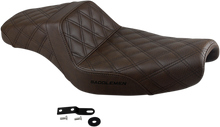 SADDLEMEN Step-Up Seat - Full Lattice Stitch - Brown - XL 807-11-175BR