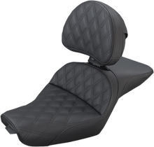 SADDLEMEN Explorer Seat - With Backrest - Lattice Stitched - Black - XL '04-'20 807-03-030LS