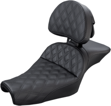SADDLEMEN Explorer Seat - With Backrest - Lattice Stitched - Black - XL '04-'22 807-11-030LS