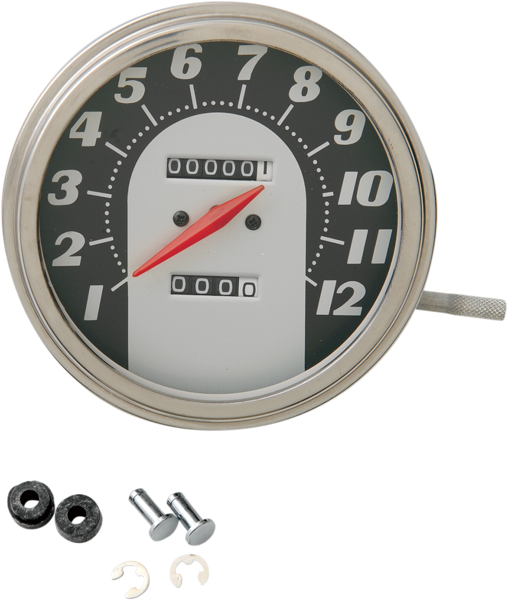 DRAG SPECIALTIES 5" MPH FL-'62-'67 Style 1:1 Speedometer - Black Face 70846M