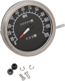 DRAG SPECIALTIES FL-'68-'84 Style 2240:60 Speedometer - Black Face 72407M