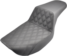 SADDLEMEN Step-Up Seat - Front Lattice Stitch - Black - FXR 882-09-172