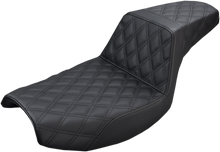 SADDLEMEN Step-Up Seat - Full Lattice Stitch - Black - FXR 882-09-175