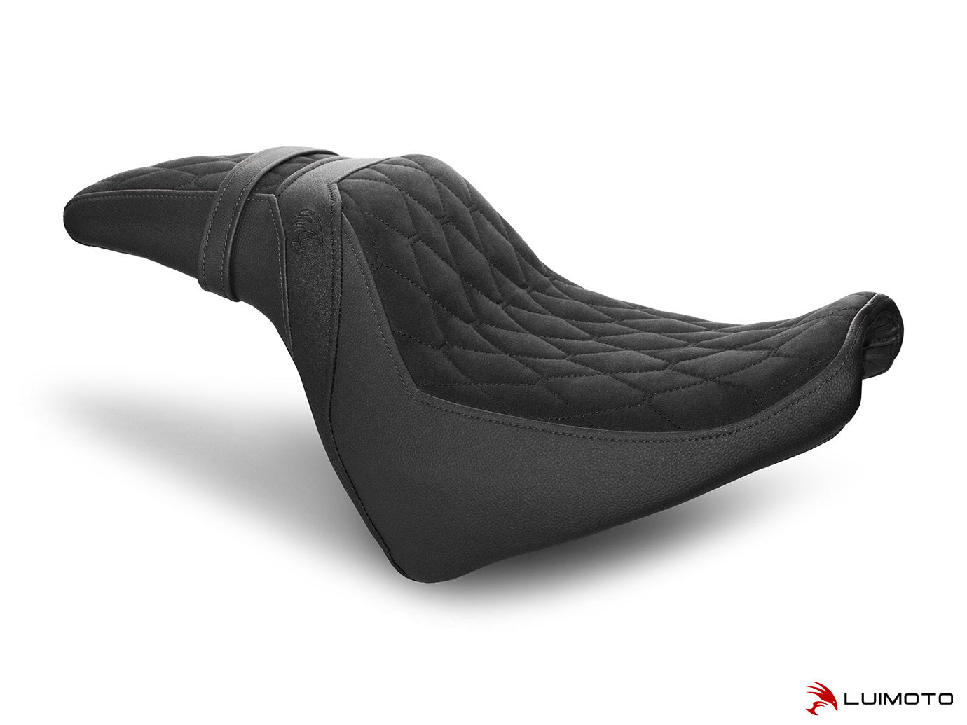 LUIMOTO (Hex-Diamond) Rider Seat Covers for the HARLEY DAVIDSON Fat Bob (2018+)