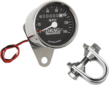 DRAG SPECIALTIES 2.4" MPH Mini LED Mechanical Speedometer/Indicators - Chrome Housing - Black Face - 2240:60 21-6809DS1-BX15