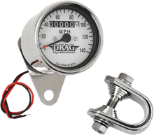 DRAG SPECIALTIES 2.4" MPH Mini LED Mechanical Speedometer/Indicators - Chrome Housing - White Face - 2240:60 21-6829DS1-BX15