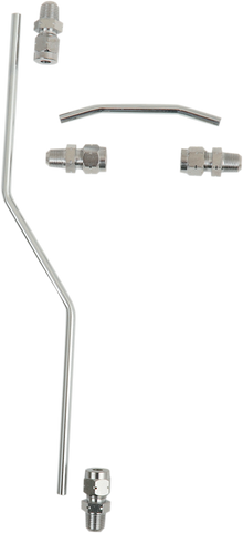DRAG SPECIALTIES Rocker Oil Line Set - Chrome - Shovelhead 70197