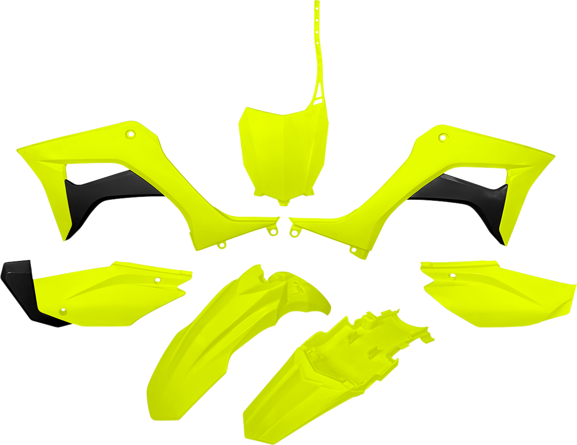 UFO Replacement Body Kit - Fluorescent Yellow - Honda - CRF '19-'26 HOKIT124-DFLU