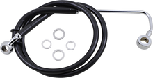 DRAG SPECIALTIES Brake Line - +4" - Black - '15-'17 Softail 618302-4BLK