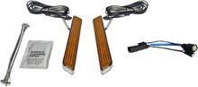 CUSTOM DYNAMICS LED Fork Light - Amber - Chrome CD-FORK-SS6-AC