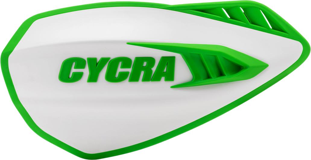 CYCRA Cyclone Handguards - White/Green 1CYC-0056-241