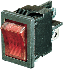 DRAG SPECIALTIES Rocker Switch - Red - On/Off 45-1076-A-BC101