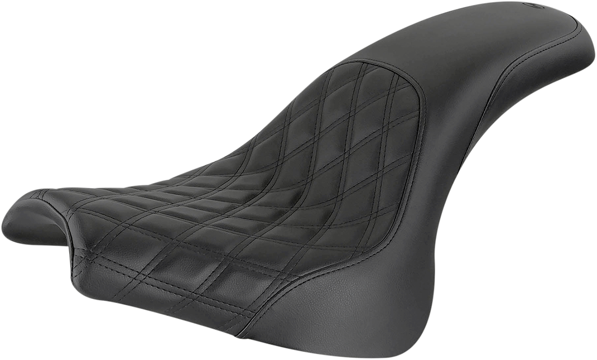 SADDLEMEN Profiler Seat - Front Lattice/Rear Smooth - Black - FXFB/S '18-'23 818-28-149