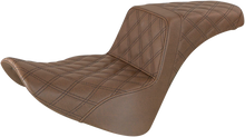 SADDLEMEN Step-Up Seat - Full Lattice Stitch - Brown 818-33-175BR